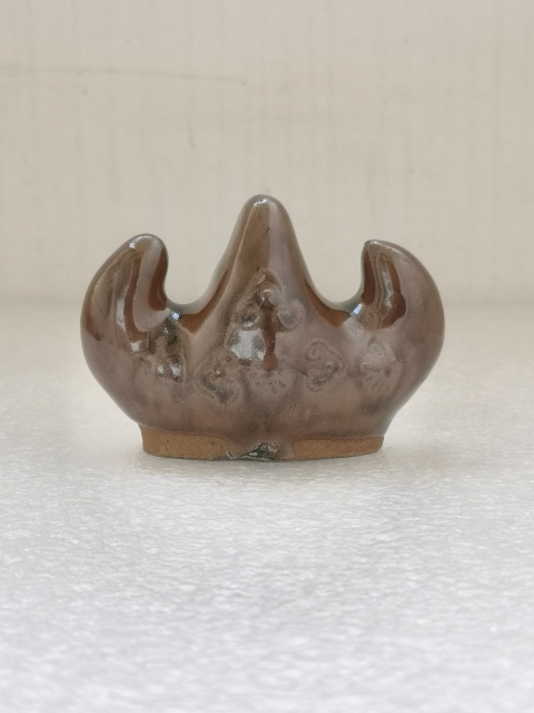 古玩陶瓷清代磁州窯紫金釉筆山拍賣，當前價格680元