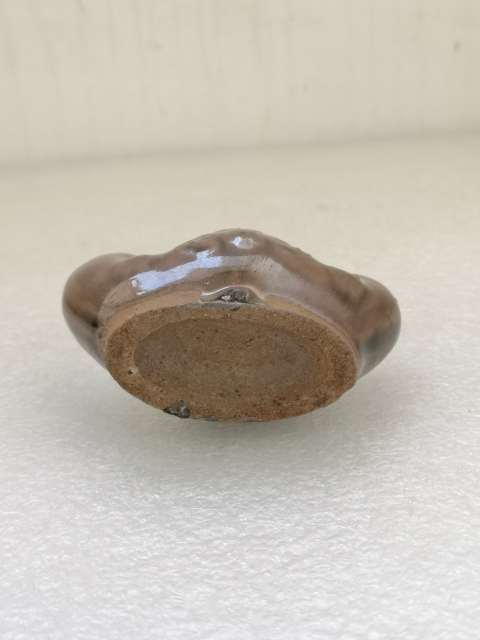 古玩陶瓷清代磁州窯紫金釉筆山拍賣，當前價格680元