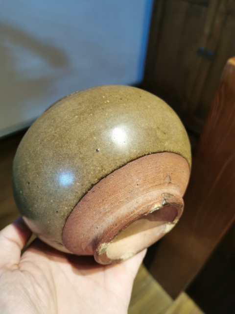 古玩陶瓷元代?茶葉末釉茶入拍賣,當前價格2200元