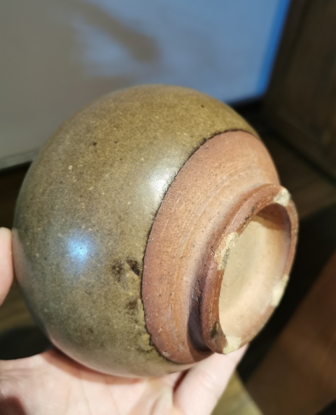 古玩陶瓷元代?茶葉末釉茶入拍賣,當前價格2200元