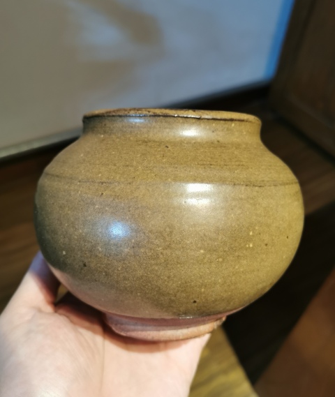 古玩陶瓷元代?茶葉末釉茶入拍賣,當前價格2200元