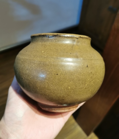 古玩陶瓷元代?茶葉末釉茶入拍賣,當前價格2200元