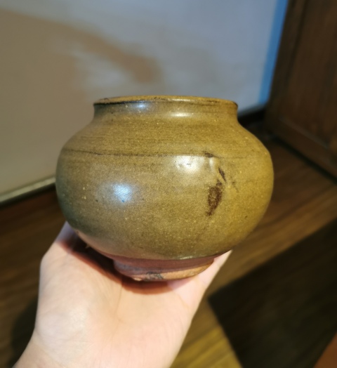 古玩陶瓷元代?茶葉末釉茶入拍賣,當前價格2200元
