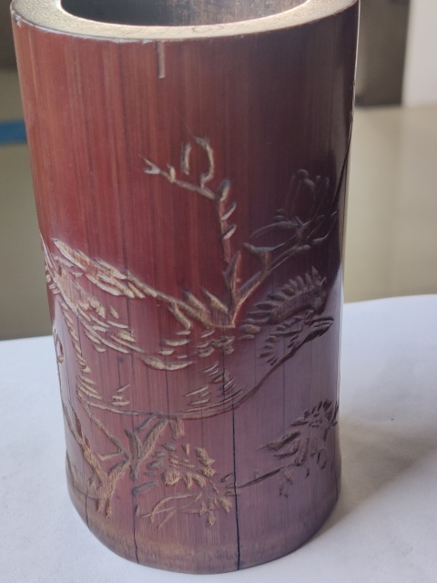 古玩雜項竹刻筆筒拍賣，當前價格6500元