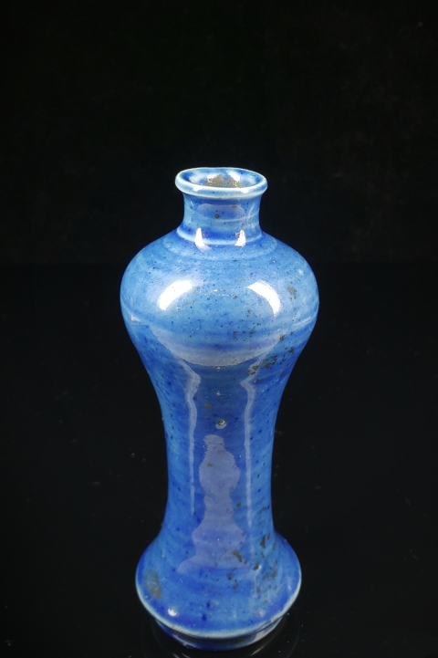 古玩陶瓷藍釉梅瓶拍賣,當前價格168元