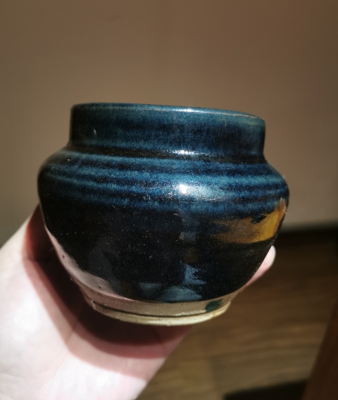 古玩陶瓷明代?黑釉直口茶入拍賣,當(dāng)前價(jià)格999元