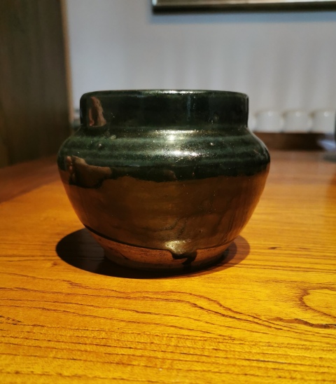 古玩陶瓷明代?黑釉直口茶入拍賣,當(dāng)前價(jià)格999元