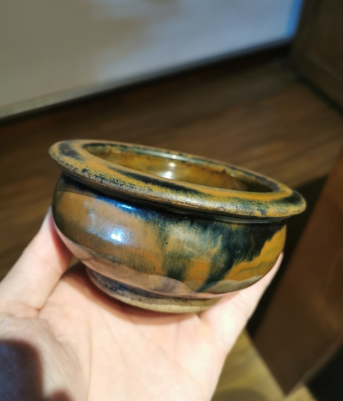 古玩陶瓷明代?窯變折沿香爐拍賣,當前價格777元
