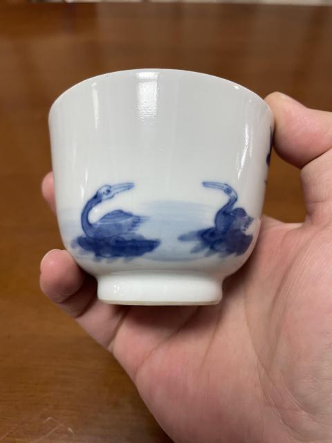 古玩陶瓷清晚期 青花荷池鴛鴦(滿池嬌)紋大杯拍賣,當前價格2599元