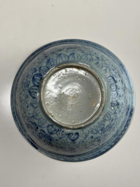 古玩陶瓷明空白期青花滿池嬌撇口碗拍賣，當前價格6789元