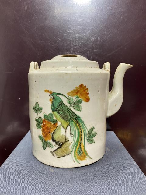 古玩陶瓷清，粉彩鳳凰牡丹紋壺拍賣，當(dāng)前價(jià)格1150元