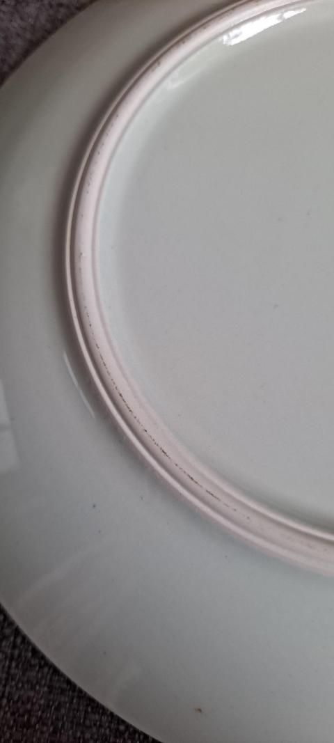 古玩陶瓷青花加彩花卉紋盤拍賣，當前價格350元
