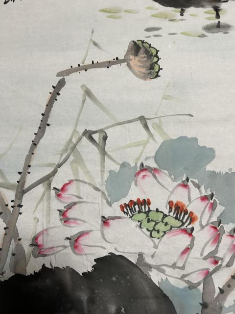 古玩字畫劉順兵老師大寫意《荷花》拍賣,當前價格788元