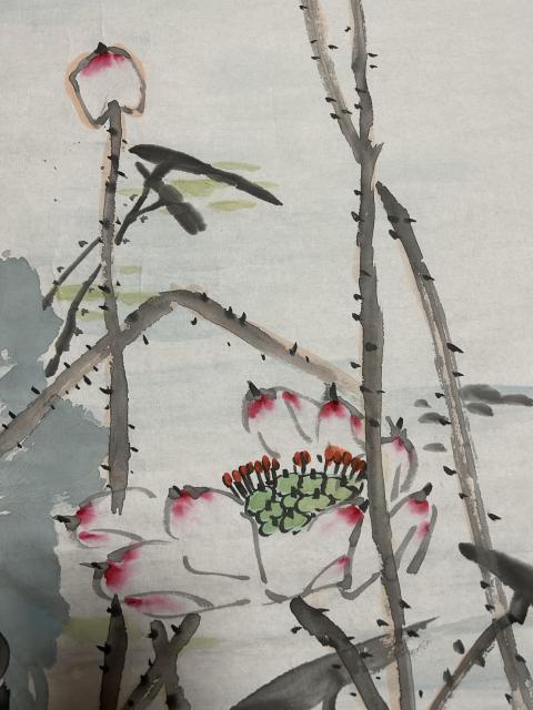 古玩字畫劉順兵老師大寫意《荷花》拍賣,當前價格788元