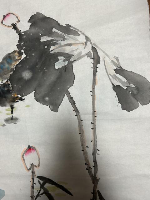 古玩字畫劉順兵老師大寫意《荷花》拍賣,當前價格788元