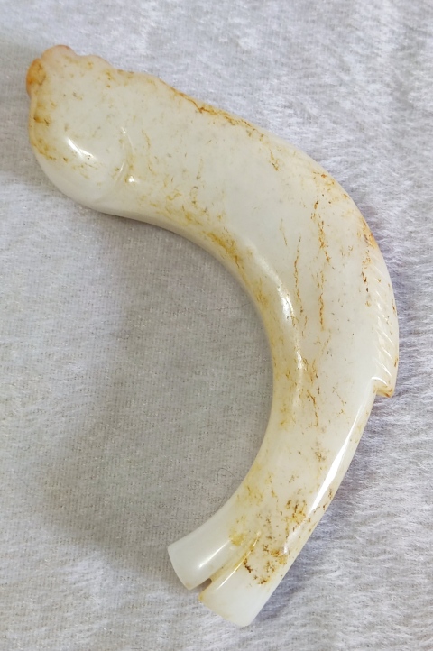 古玩雜項(xiàng)和田玉魚把件拍賣，當(dāng)前價(jià)格6888元