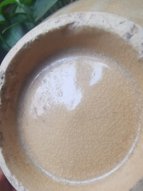 古玩陶瓷宋代臨汝窯，黃釉斗笠碗拍賣，當前價格5555元