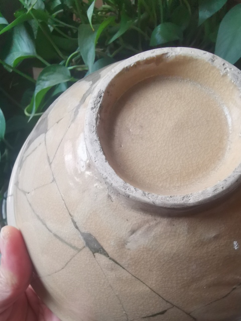 古玩陶瓷宋代臨汝窯，黃釉斗笠碗拍賣，當前價格5555元