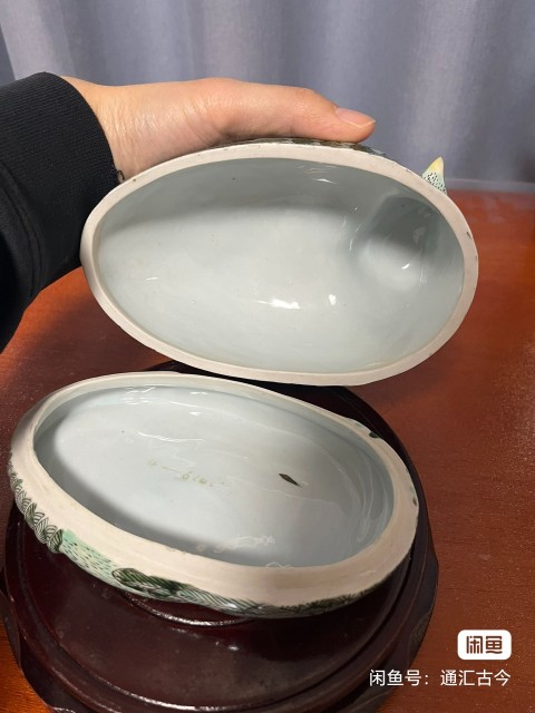 古玩陶瓷鵪鶉蓋盒拍賣，當前價格5000元