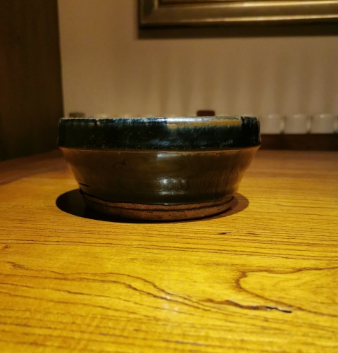 古玩陶瓷明代?黑釉窯變洗拍賣，當前價格853元