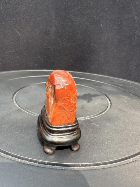 古玩雜項壽山紅田黃石擺件拍賣，當前價格9999元