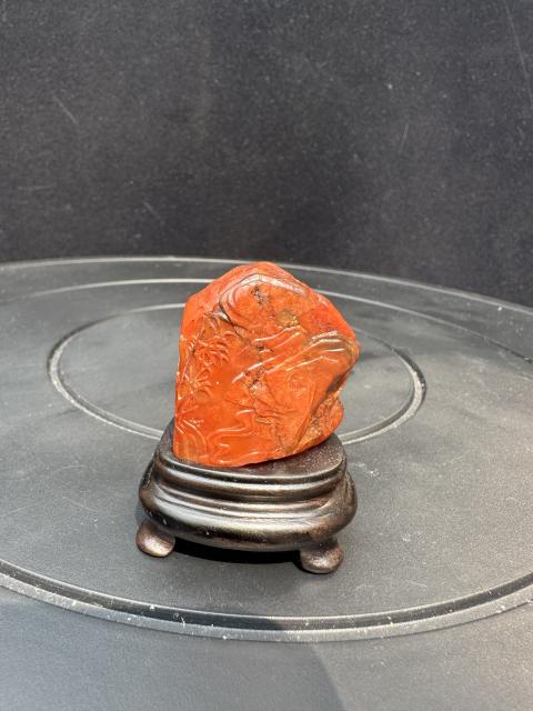 古玩雜項壽山紅田黃石擺件拍賣，當前價格9999元