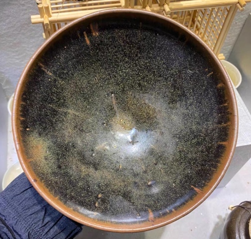 古玩陶瓷精美元代黑褐釉大碗拍賣,當前價格800元