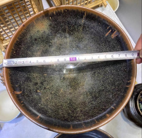 古玩陶瓷精美元代黑褐釉大碗拍賣,當前價格800元