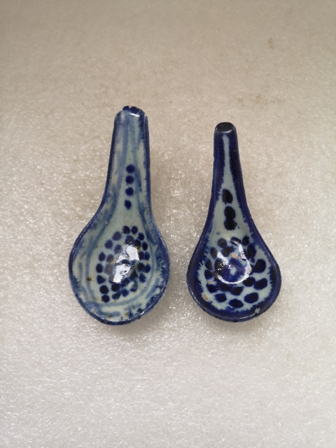 古玩陶瓷清中期青花湯勺拍賣,當前價格298元