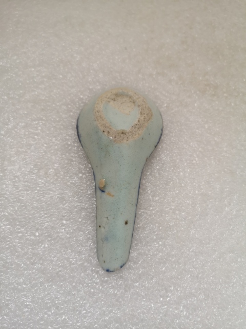 古玩陶瓷清中期青花湯勺拍賣,當前價格298元