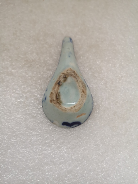古玩陶瓷清中期青花湯勺拍賣,當前價格298元
