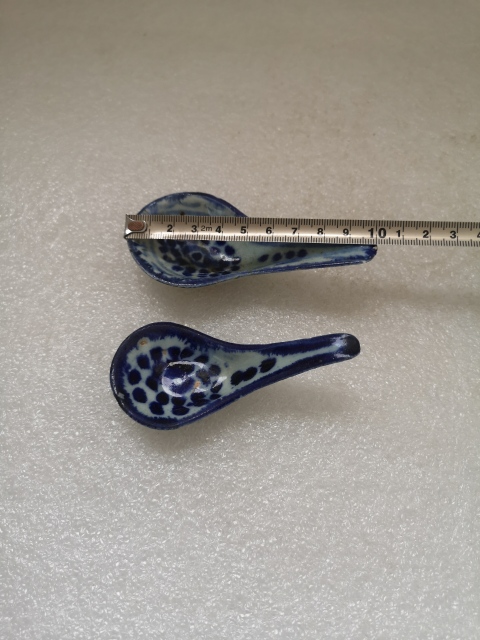 古玩陶瓷清中期青花湯勺拍賣,當前價格298元