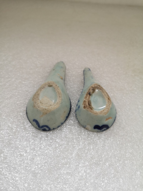 古玩陶瓷清中期青花湯勺拍賣,當前價格298元