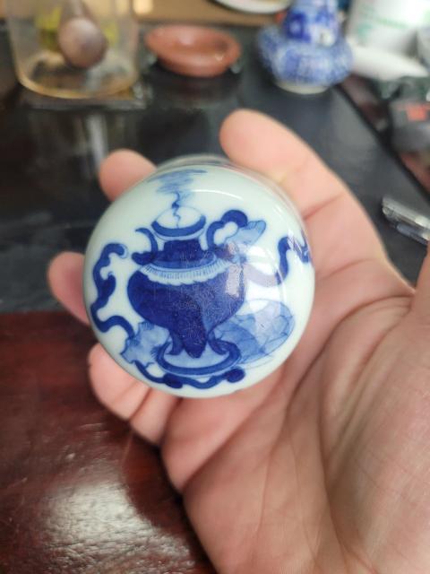 古玩陶瓷青花骰盅拍賣，當前價格1600元