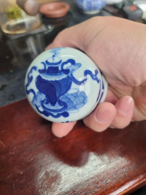 古玩陶瓷青花骰盅拍賣，當前價格1600元