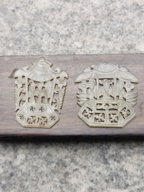 古玩玉器岫玉雕“福祿壽”花片拍賣(mài)，當(dāng)前價(jià)格800元