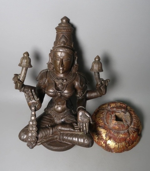 古玩雜項(xiàng)清代吉祥天女造像，大拍品質(zhì)拍賣，當(dāng)前價格19800元