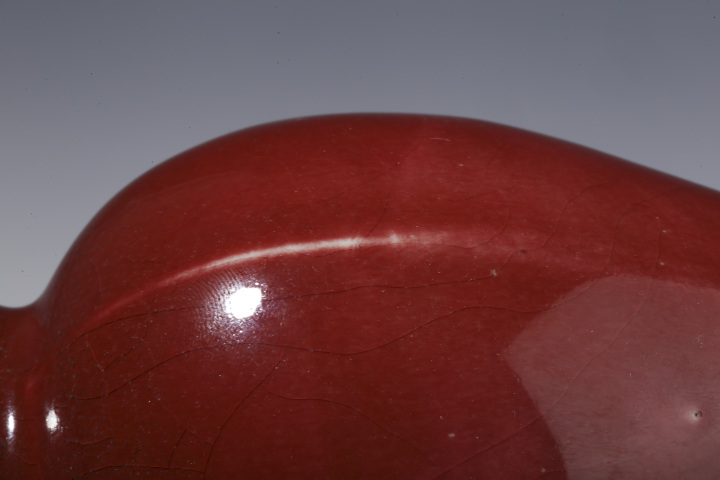 古玩陶瓷晚清民國·郎紅釉玉壺春瓶拍賣,當前價格11188元