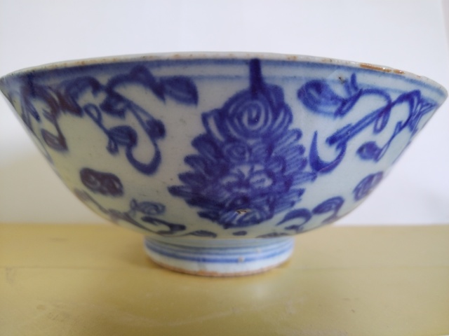 古玩陶瓷清代青花碗拍賣,當前價格300元