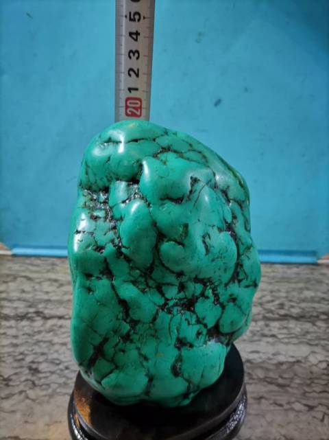 古玩雜項綠松石原石隨型擺件拍賣，當前價格6698元