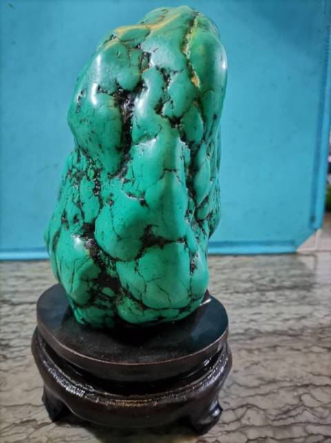 古玩雜項綠松石原石隨型擺件拍賣，當前價格6698元
