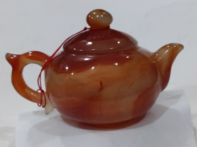 古玩雜項天然瑪瑙茶壺一把拍賣,當前價格1980元