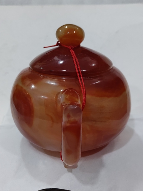 古玩雜項天然瑪瑙茶壺一把拍賣,當前價格1980元