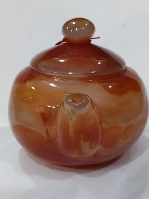 古玩雜項天然瑪瑙茶壺一把拍賣,當前價格1980元