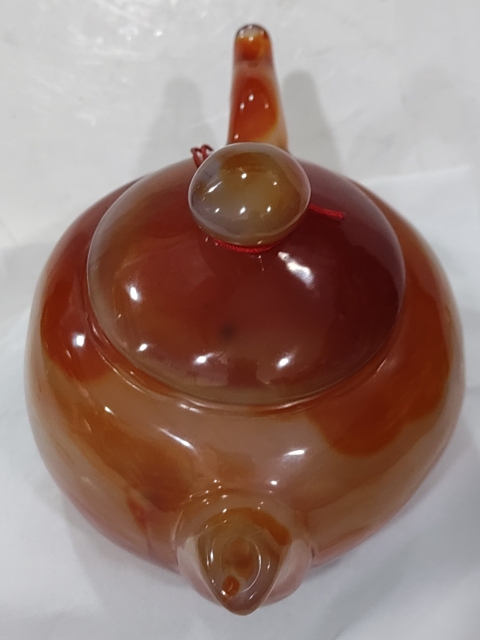 古玩雜項天然瑪瑙茶壺一把拍賣,當前價格1980元