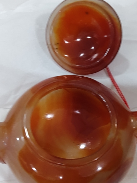 古玩雜項天然瑪瑙茶壺一把拍賣,當前價格1980元