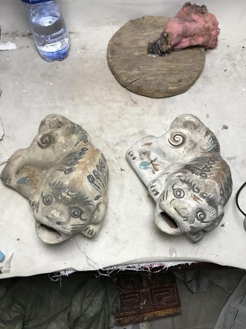 古玩陶瓷初看約50.60年代磁州窯獅子形水滴拍賣，當前價格800元