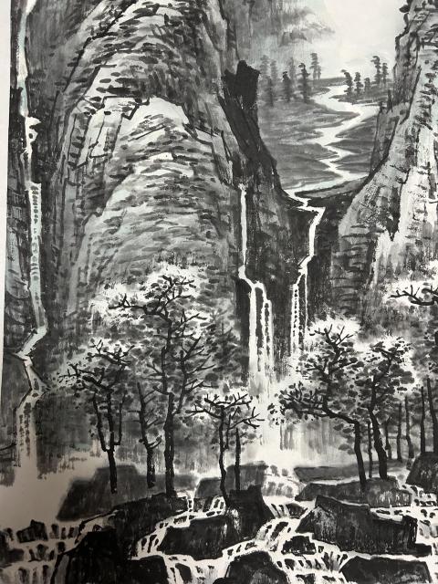 古玩字畫許澄宇款山水中堂拍賣,當前價格3488元