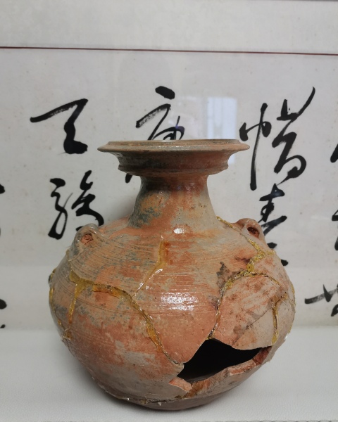 古玩陶瓷越窯青瓷雙系壺拍賣，當前價格500元
