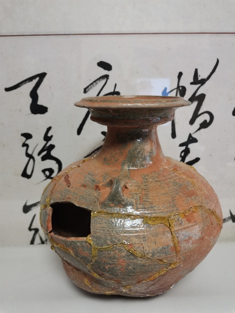 古玩陶瓷越窯青瓷雙系壺拍賣，當前價格500元